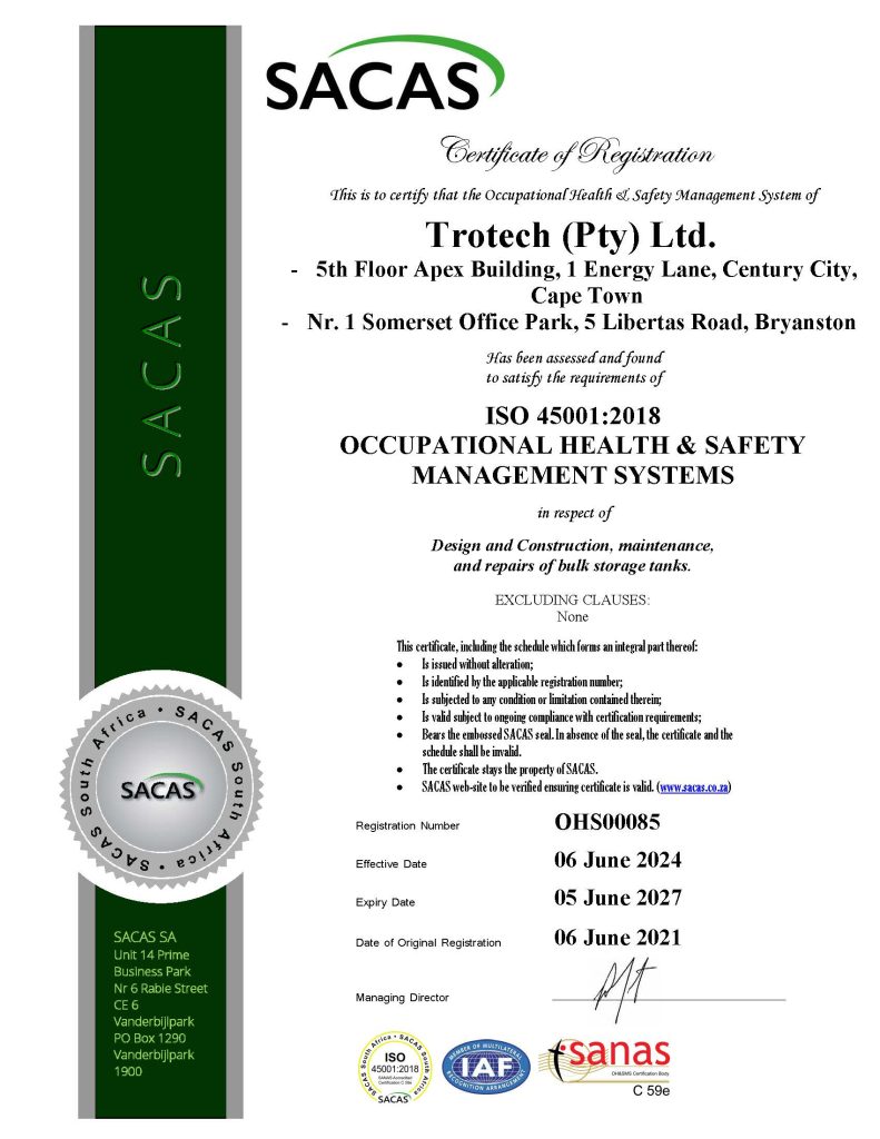 Trotech OHS00085 - Trotech Tanks and Vessels