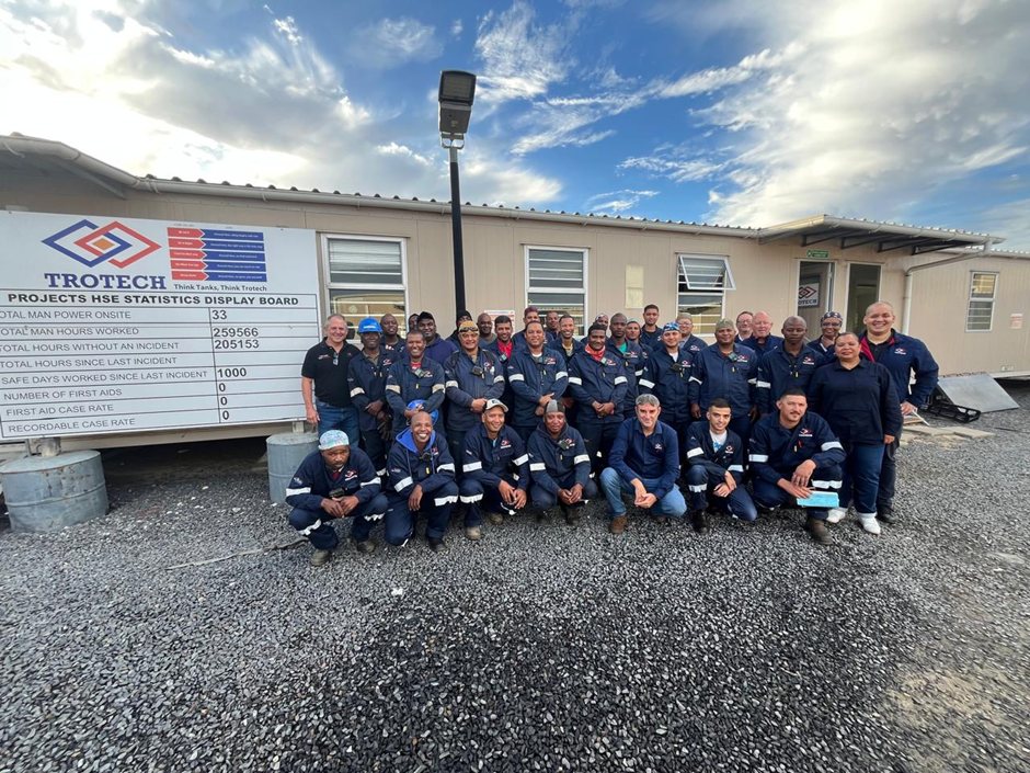 The TROTECH Tank Maintenance Team on Astron Refinery achieved three years injury-free. 1 - Trotech image - Trotech Tanks and Vessels